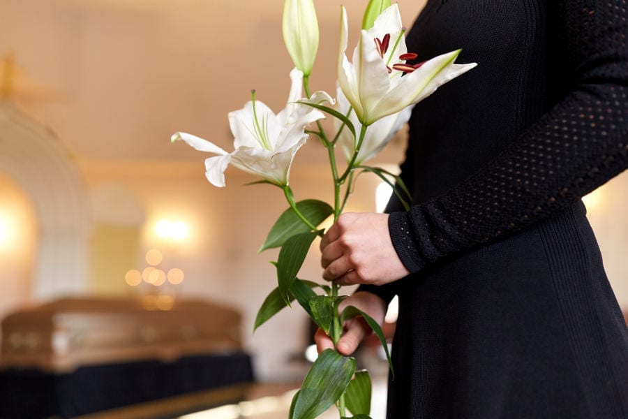 Flowers at the funeral